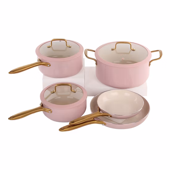Set di pentole da 8 pentole in alluminio anodizzato duro per la cucina domestica