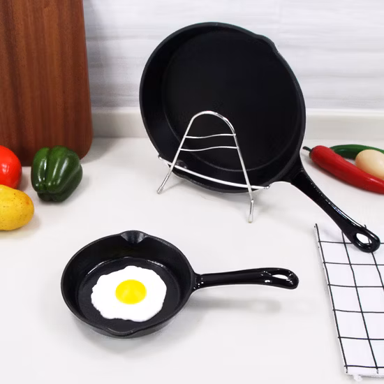 Set da 3 pezzi di padella smaltata antiaderente da cucina in ghisa smaltata