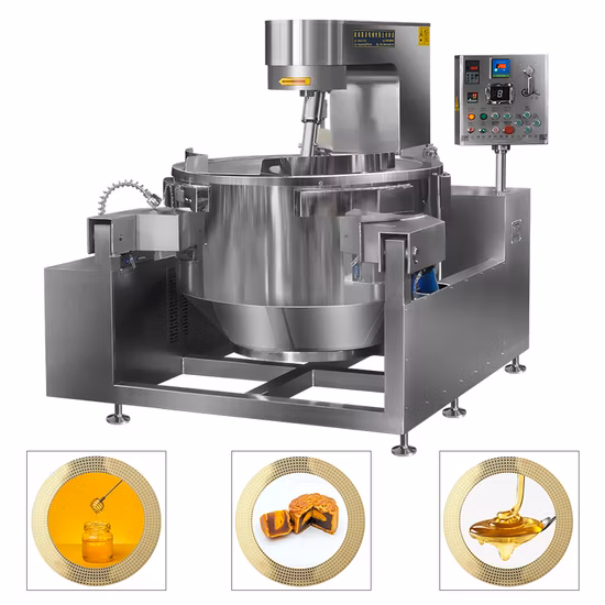Cina Grande miscelazione industriale commerciale automatica multi planetaria inclinabile della pasta di fagioli di peperoncino del curry che produce salsa elettrica di Kecap Manis del vapore del gas che cucina Wok